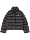 Jimmy Choo Monogram-print Puffer Jacket In Black