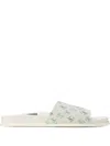 Jimmy Choo Monogram-printed Slip-on Sandals