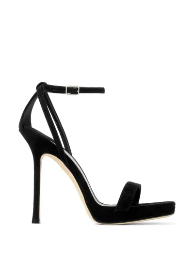 Jimmy Choo Moza 120 Platform Ankle-strap Sandals In Black