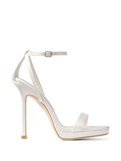 Jimmy Choo Moza 120 Strap Sandals In White