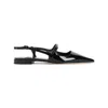 Jimmy Choo 'didi Flat' Black Ballerinas With Shiny Finish In Black