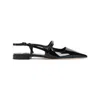 Jimmy Choo 'didi Flat' Black Ballerinas With Shiny Finish In Black