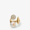 Jimmy Choo Multi Charm Ring In Gold/white/crystal