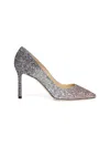 Jimmy Choo Multicolor Glitter Fabric Romy 85 Pumps