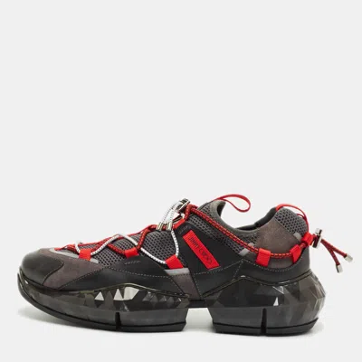 Pre-owned Jimmy Choo Multicolor Leather And Mesh Diamond Trail Sneakers Size 45