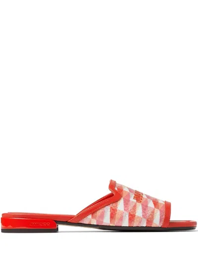Jimmy Choo Nako Nappa Leather Flats In Brown
