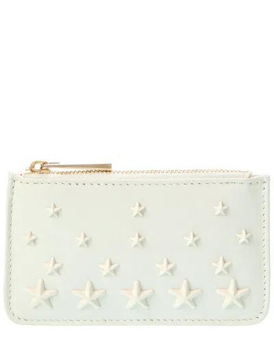 Jimmy Choo Nancy Leather Card Holder In White