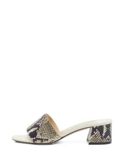 Pre-owned Jimmy Choo Nanda Slide Sandals In Green