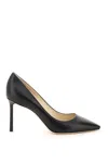 JIMMY CHOO NAPPA LEATHER ROMY 85 PUMPS