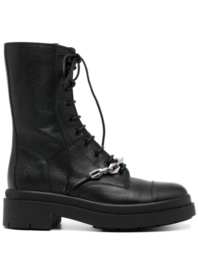 Jimmy Choo Nari Combat Boots In Black