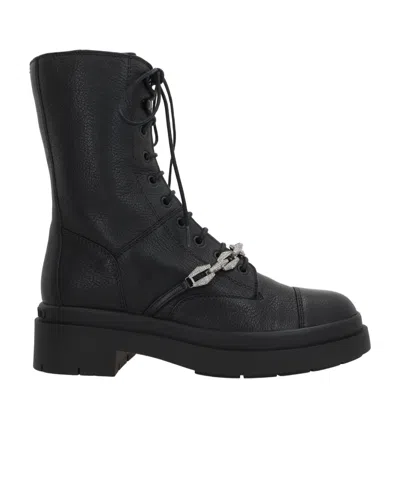 JIMMY CHOO NARI CRYSTAL-EMBELLISHED ANKLE BOOTS