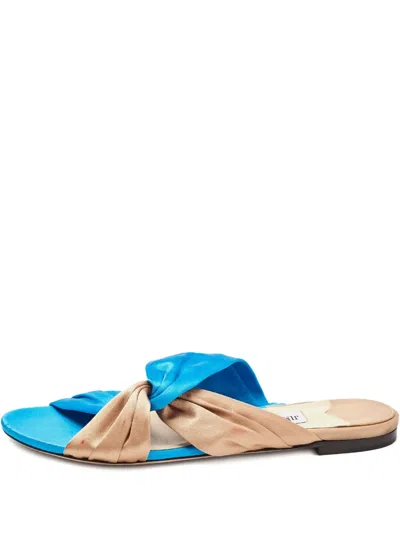Pre-owned Jimmy Choo Narisa Knotted Sandals In Neutral