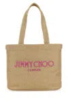 Jimmy Choo E/w Raffia Beach Tote Bag In Natural