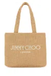 Jimmy Choo Mini Beach Shopping Bag Rafia In Natural