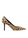 Jimmy Choo Ponyskin Decollete With Leopard Print In Nude & Neutrals