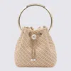 Jimmy Choo Round Handle Bucket Bag With Pearl Embellishment