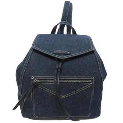 Pre-owned Jimmy Choo Navy Denim Backpack ()