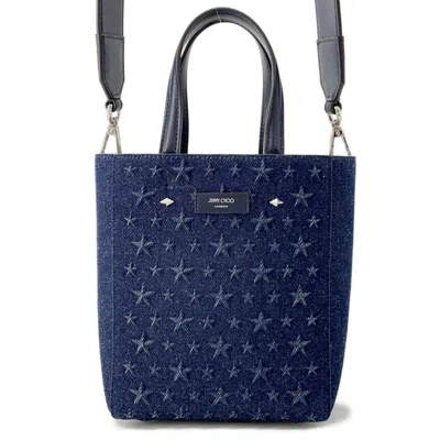 Pre-owned Jimmy Choo Navy Denim Leather Handbag () In Blue