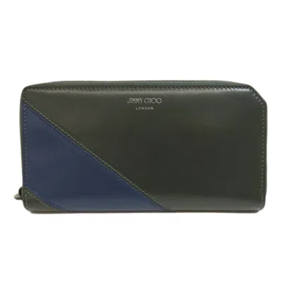 Pre-owned Jimmy Choo Navy Leather Coin Purse/coin Case () In Multi