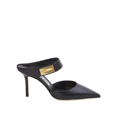 Jimmy Choo Nell Mules 85 In Black