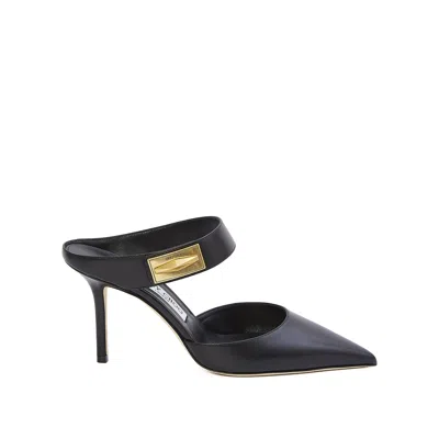 Jimmy Choo Nell 85 Mules In Black