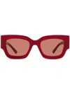 Jimmy Choo Nena Sunglasses In Red