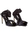 Jimmy Choo Neoma 110 Jersey & Leather Sandal (authentic )