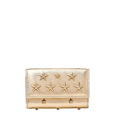 Jimmy Choo Neptune Leather Keyholder In Nude