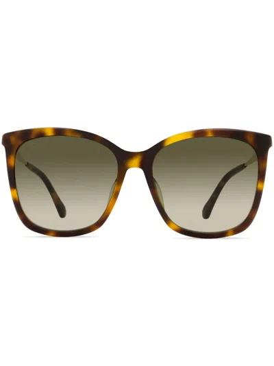 Jimmy Choo Nerea Sunglasses In Brown
