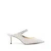 Jimmy Choo Bing 100 Glitter Pump In White