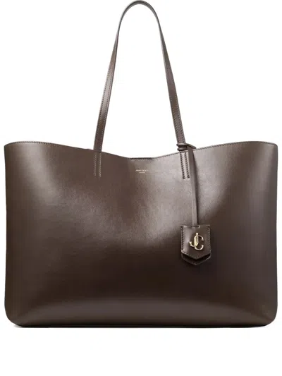 Jimmy Choo Nine2five East-west Tote Bag In Brown