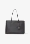 Jimmy Choo Nine2five Leather Tote Bag In Black