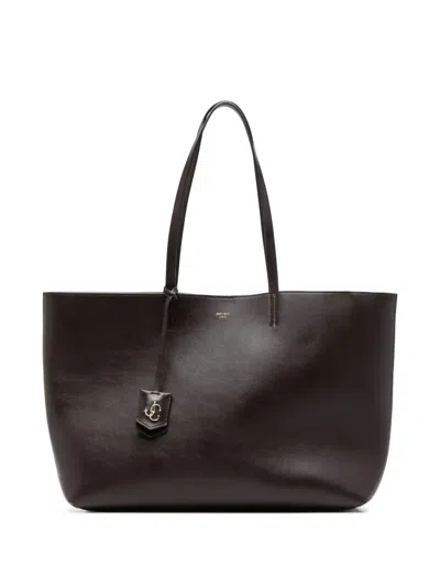 Pre-owned Jimmy Choo Nine2five Leather Tote Bag In Red