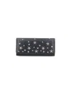 Jimmy Choo Star Embellished Fold-over Wallets In Black