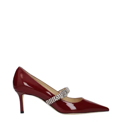 Jimmy Choo Noa Pump Women Patent Red/cherry In Burgundy