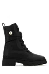 Jimmy Choo Womens Black Noemi 45 Logo-embellished Grained-leather Heeled Ankle Boots In Black
