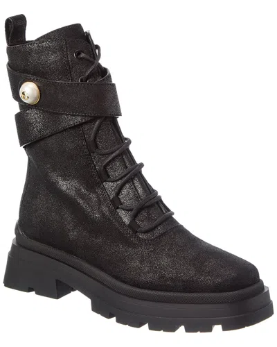 JIMMY CHOO NOEMI 45 SHIMMER SUEDE BOOTIE