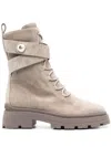 Jimmy Choo Noemi 45 Suede Combat Boots In Neutrals