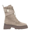 Jimmy Choo Noemi 45 Suede Combat Boots In Nude