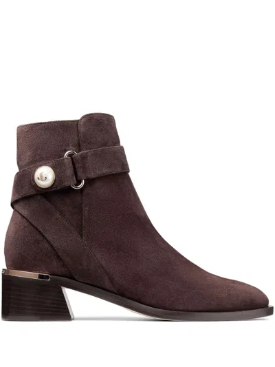 JIMMY CHOO NOOR 45MM BIKER BOOTS