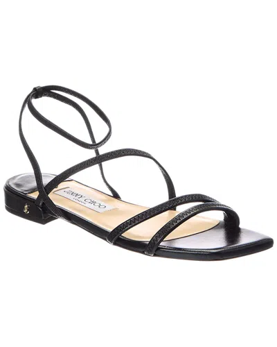 Jimmy Choo Nori Leather Sandal In Black