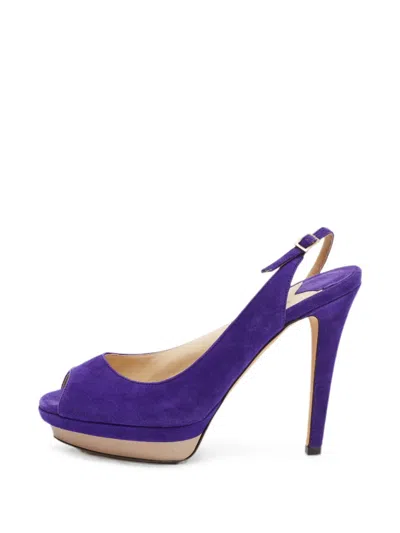 Pre-owned Jimmy Choo Nova Ankle-strap Heeled Sandals In Blue