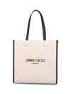 Jimmy Choo N/s" Medium Canvas Tote - Beige