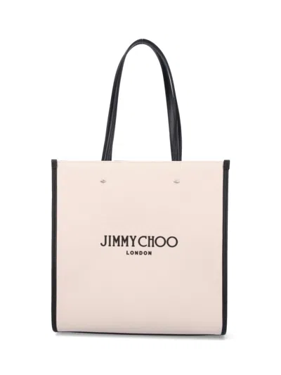 Jimmy Choo N/s" Medium Canvas Tote - Beige