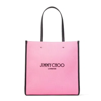 Jimmy Choo N/s Medium Logo Tote Bag In Pink