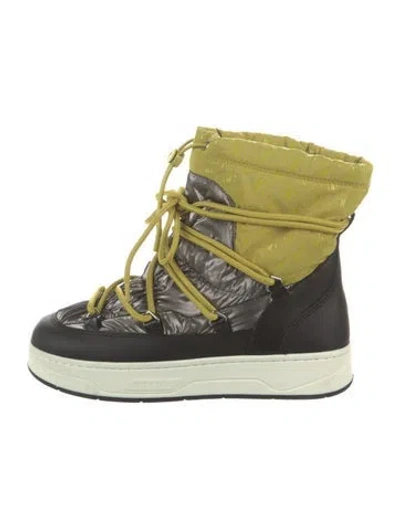 Pre-owned Jimmy Choo Nylon Colorblock Pattern Lace-up Boots In Multi