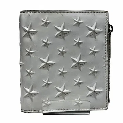 Pre-owned Jimmy Choo Nylon Leather Wallet (bi-fold) () In White