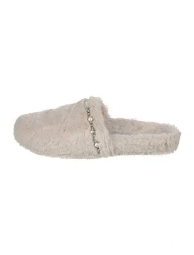 Pre-owned Jimmy Choo Nylon Slides In Neutrals