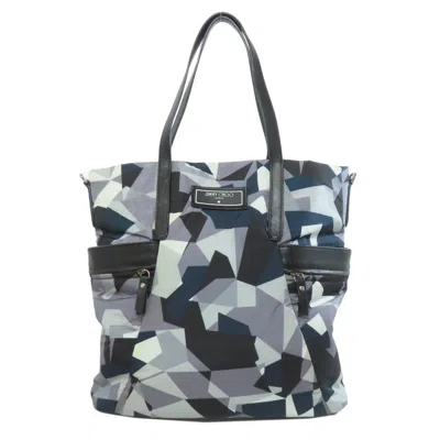 Pre-owned Jimmy Choo Nylon Tote Bag () In Gray