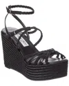 Jimmy Choo Sophisticated Woven Design Pumps With Adjustable Ankle Strap In Animal Print